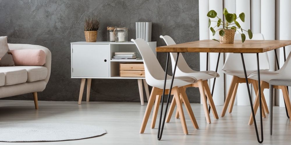 White and wooden furniture